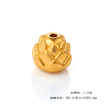 3D硬金足金999释迦手串